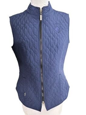 Arista Women’s Quilted Navy Equestrian Zippered Vest. Size Medium